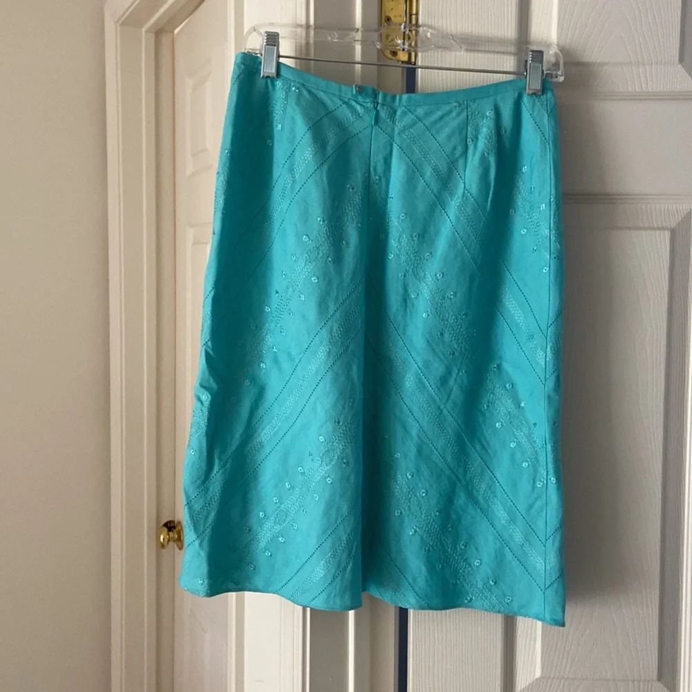 Ann Taylor Turquoise Skirt - Picture 2 of 4